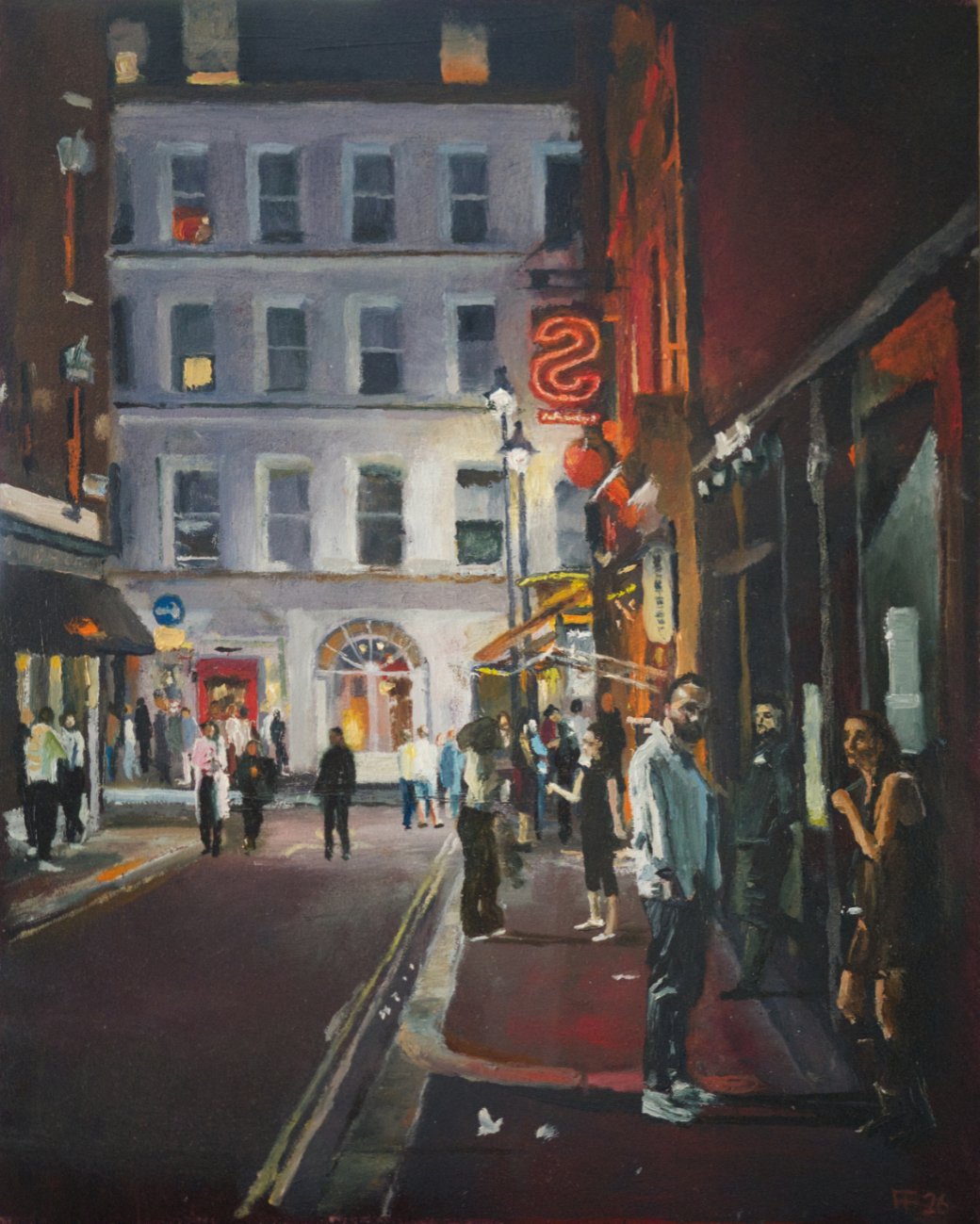 Bateman Street Soho 11.20pm oil on canvas board 24x30cm.jpg