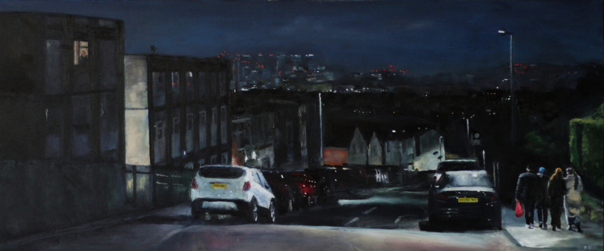 Brent Road 1.20 am oil on canvas 50 x 120 cm