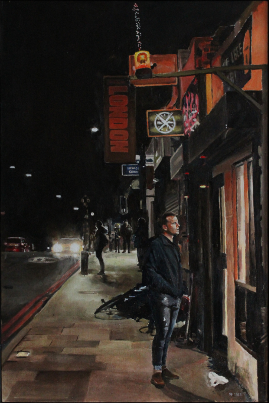 New Cross Gate 1am oil on canvas board 20 x 30 inches